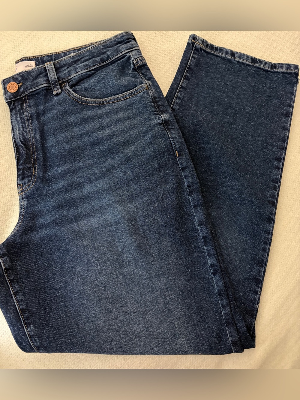 So Women’s High Rise 90’s Straight Dark Blue Jeans